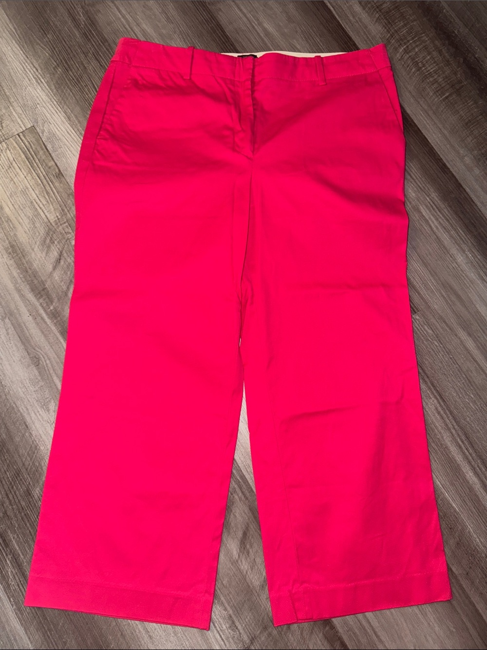 Talbots 12 Chelsea cropped pants wide leg women’s dark pink business casual work